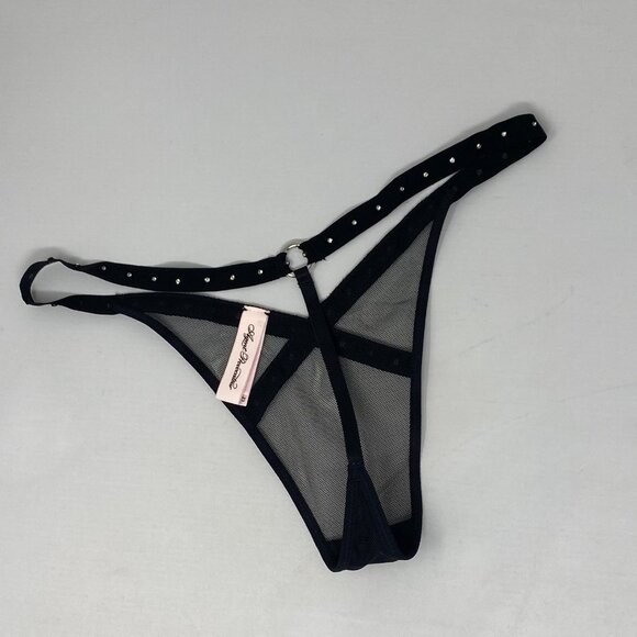 Agent Provocateur Judy Black Studded Thong M/L New $165 - Picture 5 of 7